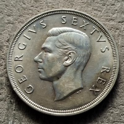 0起1加-纯粹捡漏拍-316银币套币场 - 南非1951年乔治六世5先令羚羊克朗型银币