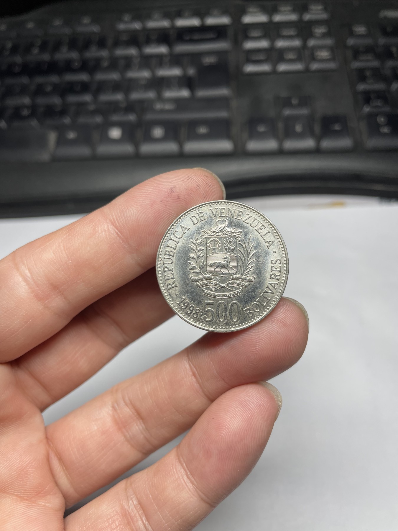 2024年集古藏今外币拍卖第五期-第6场—（总第46拍） 1998委内瑞拉500元