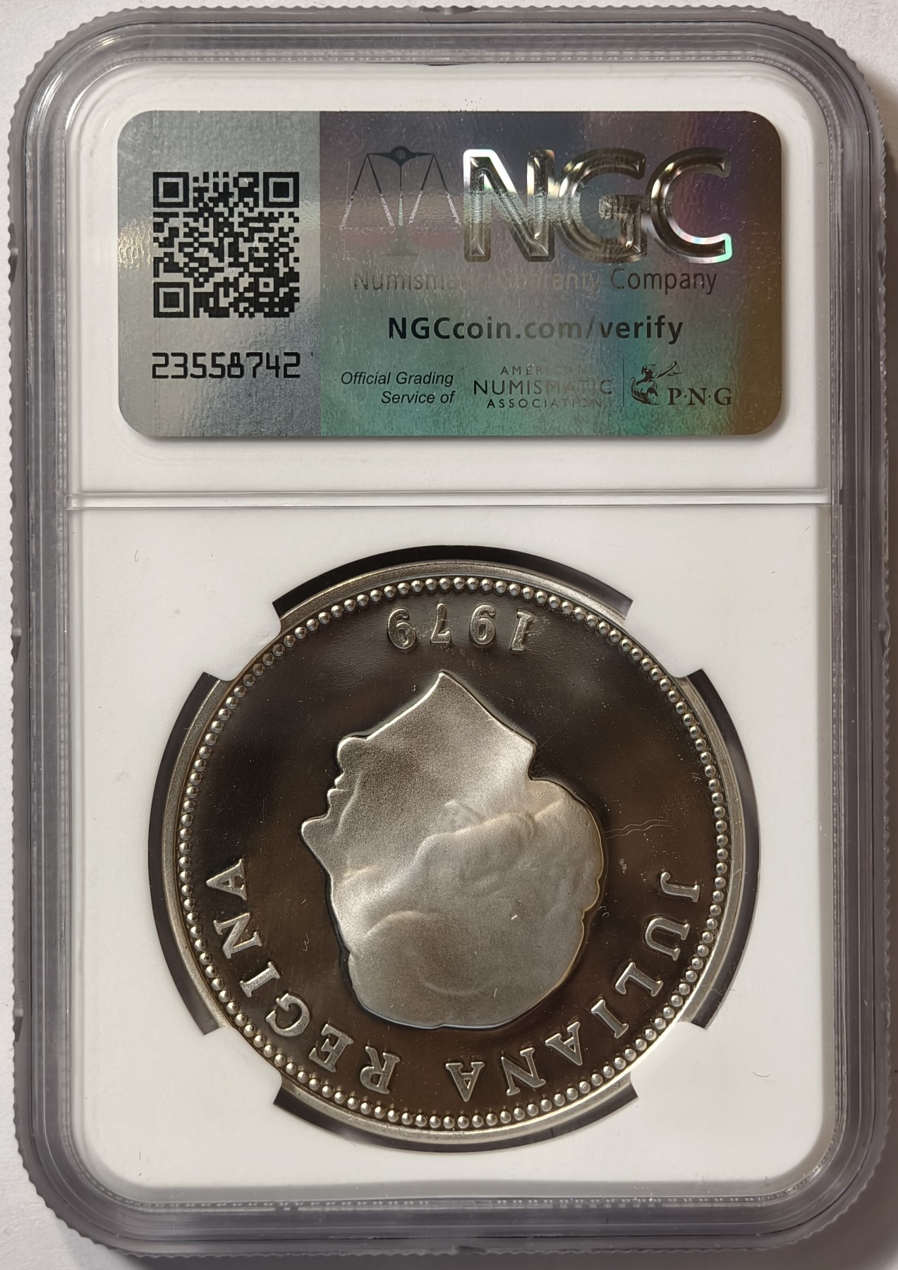 紫瑗钱币——第342期拍卖 荷属安的列斯 1979年 国际儿童年 25盾 银币 NGC PR68 UC