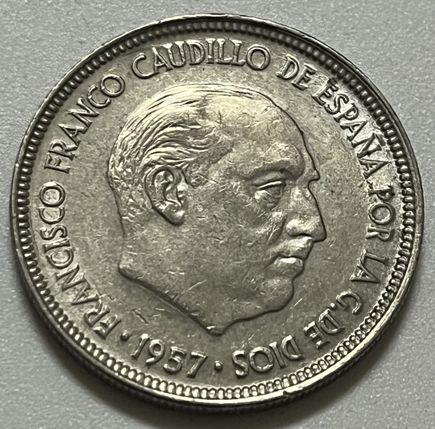 神仙姐姐散币好品专场第三十五期（无佣金满邮自动发出 1957年 西班牙5比塞塔