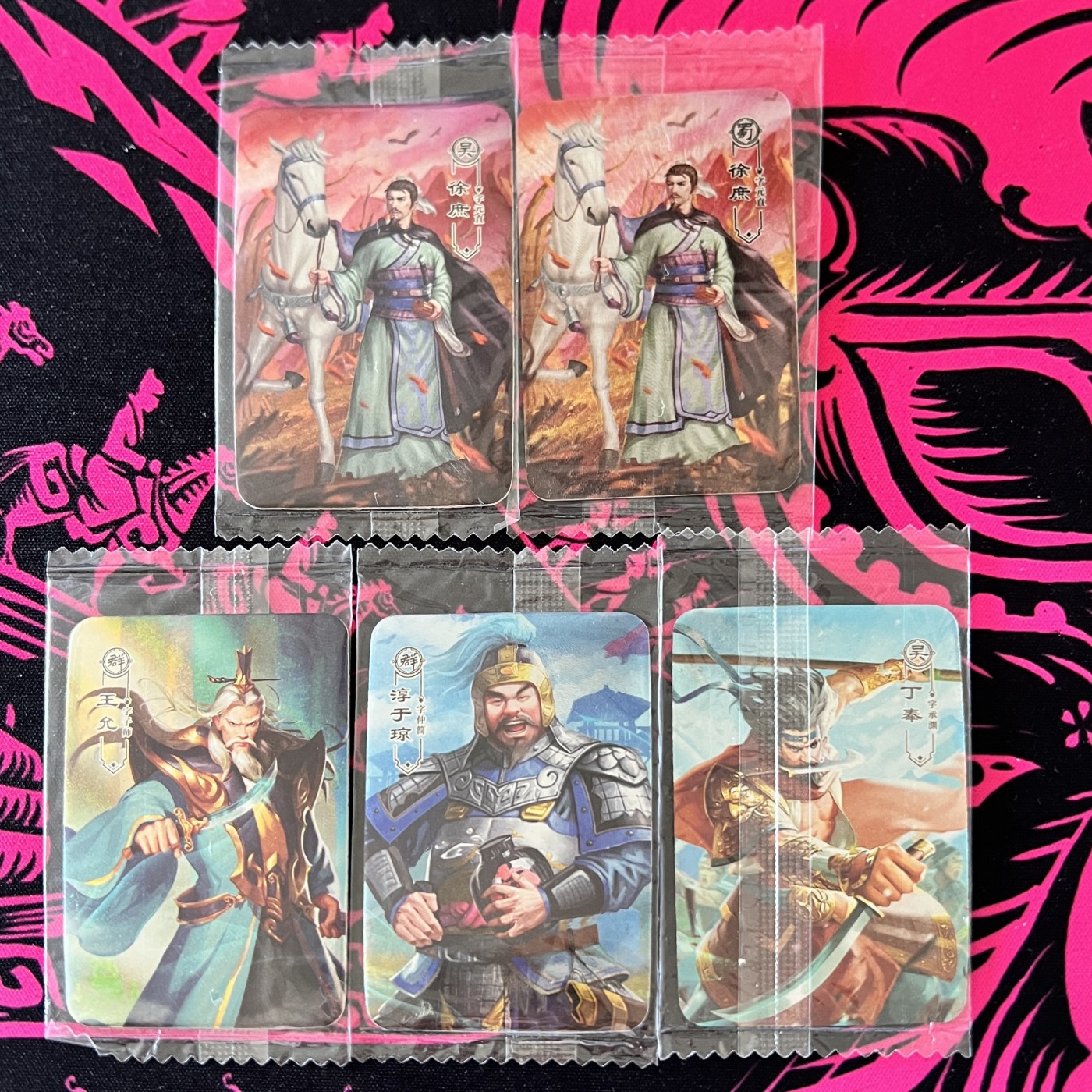 锦色铺子的卡拍 第十九期 一间卡 新三国 风云再起 小卡 5张彩闪