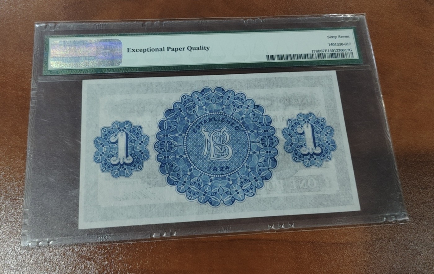 Chase Auction 第28期 - - 外钞、民国钞和人民币混合场！ 1940年北爱尔兰1镑，PMG67！