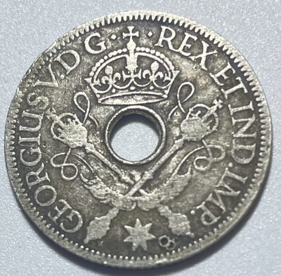 文馨钱币收藏119场，中外古币，版本明细分好了（单场拍五件以上送随机硬币两枚） - 1936年英属新几内亚 1 先令银币