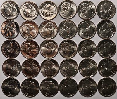 紫瑗钱币——第342期拍卖 - 美国 2024年 杰出女性系列 保罗·默里 25美分 30枚一组 UNC