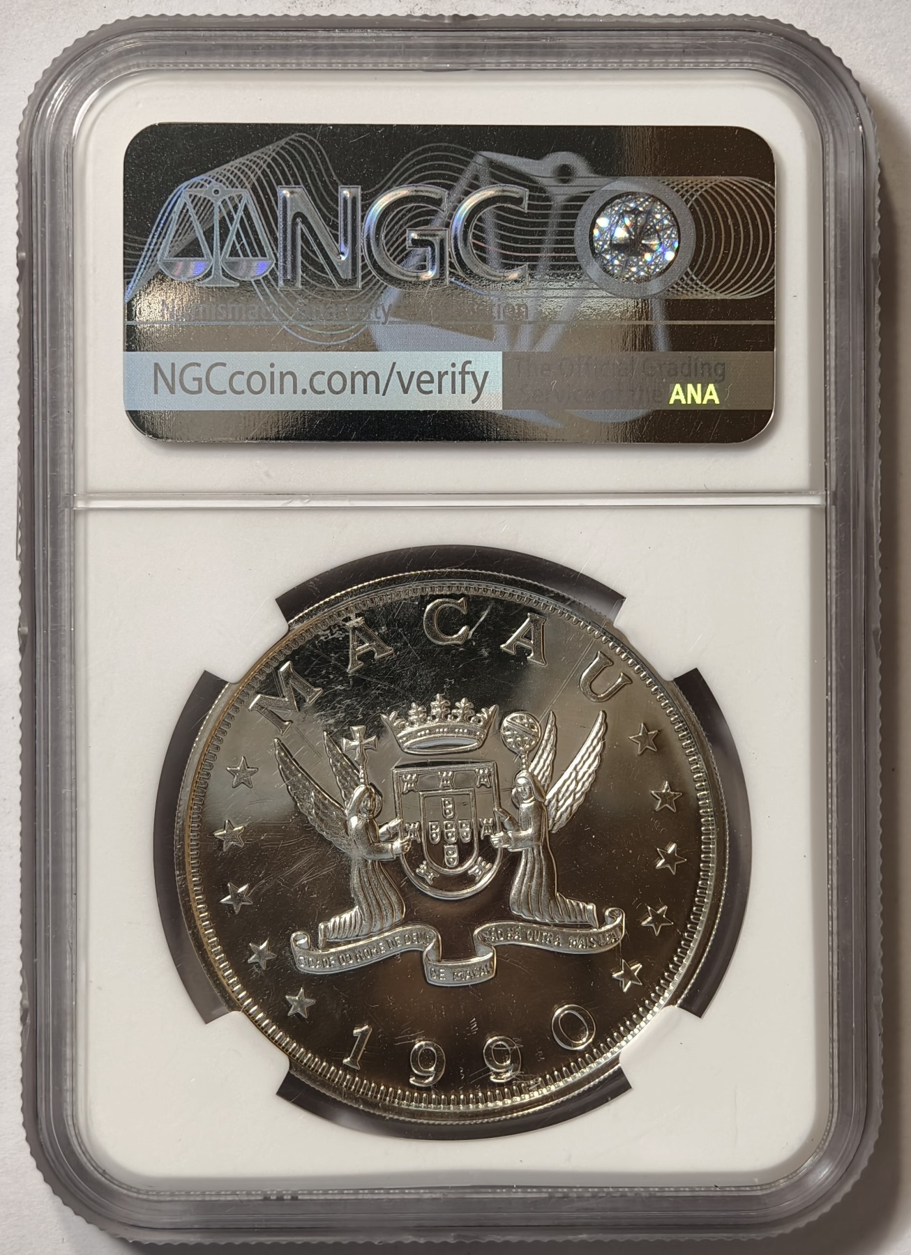 紫瑗钱币——第342期拍卖 澳门 1990年 第一轮生肖 马年 100澳门元 银币 NGC PR68 UC