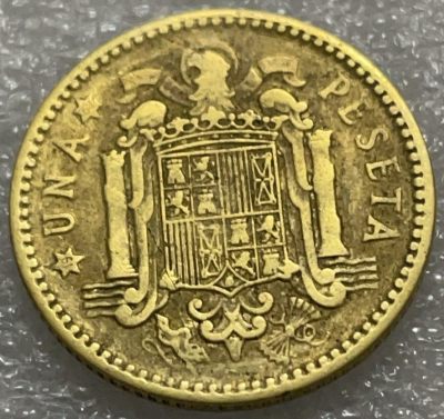 文馨钱币收藏119场，中外古币，版本明细分好了（单场拍五件以上送随机硬币两枚） - 1963 年老版西班牙比塞塔佛朗哥版