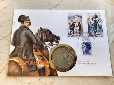 【海寕潮】拍卖第107期 - 【海寧潮】圣赫勒拿和阿森松1986年50便士拿破仑克朗型纪念币邮币封