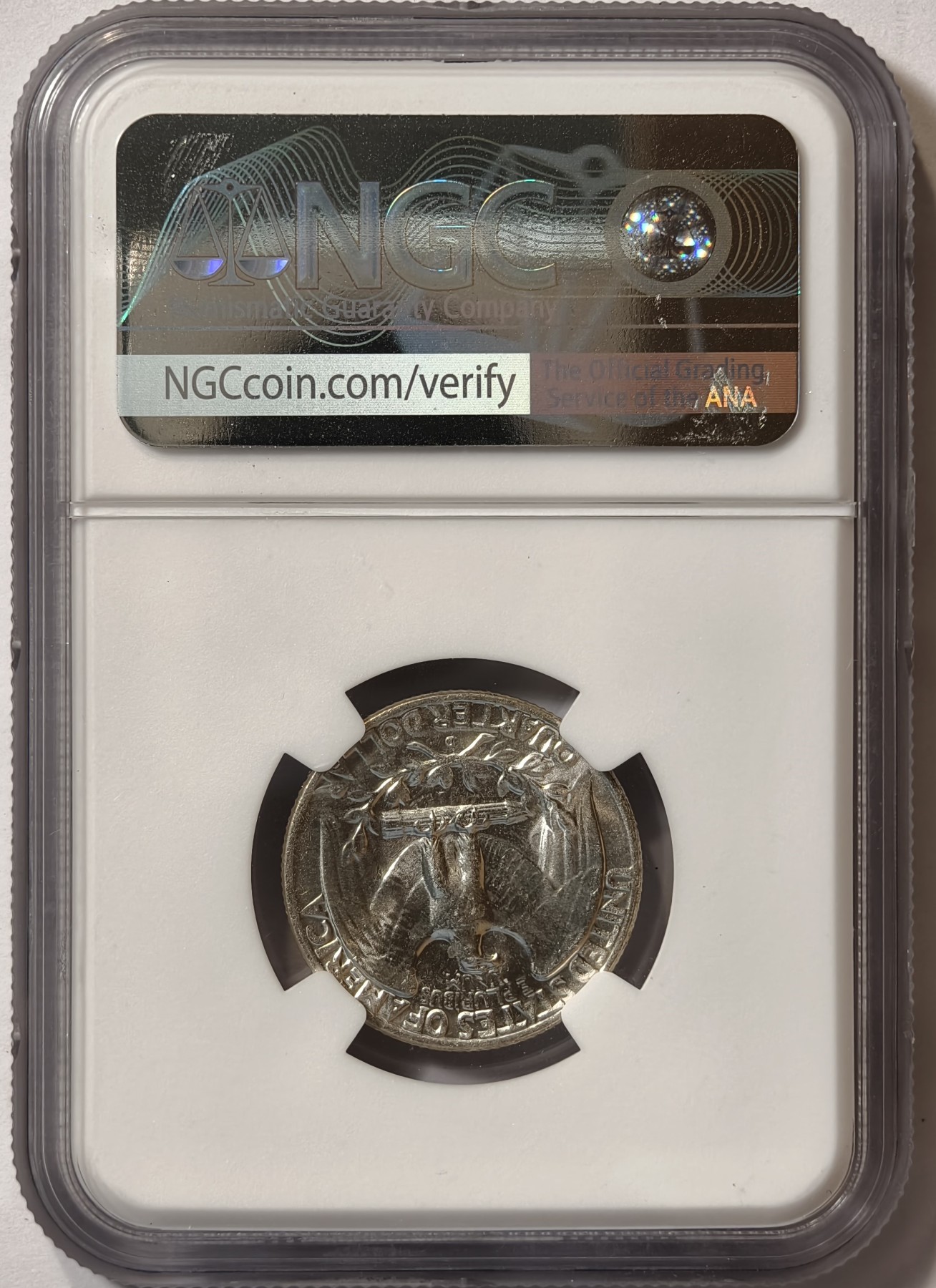 紫瑗钱币——第342期拍卖 美国 1957年 D版 华盛顿 25美分 银币 NGC MS64