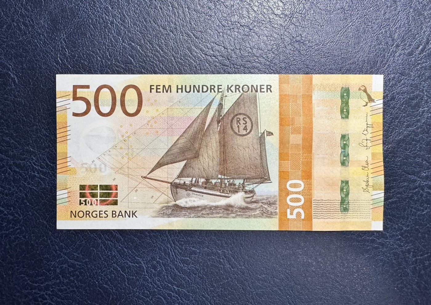 收藏联盟Quantum Auction 第341期拍卖  挪威2018年500克朗 品相全新UNC  RS14斯塔万格号救生船
