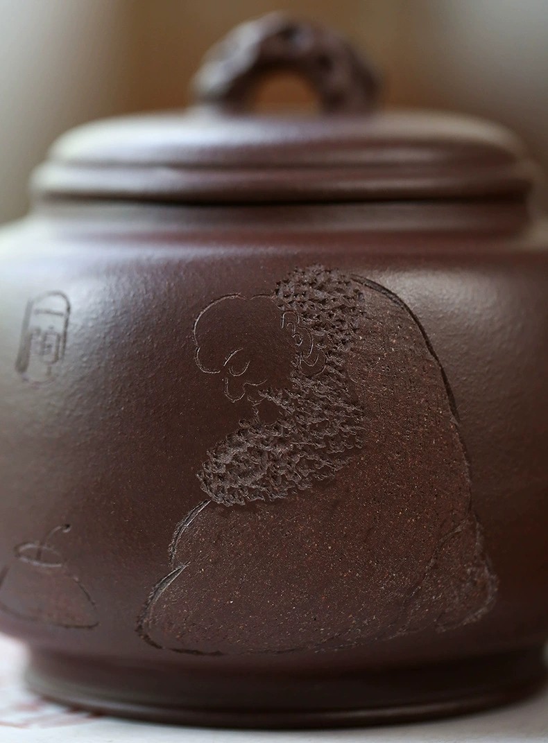 350毫升【大品禅悟】宜兴紫砂壶茶壶德钟水平西施汉瓦仿古小品