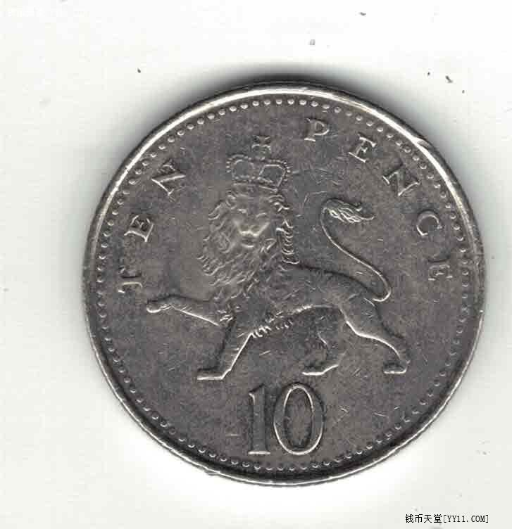 英国2003年10便士 欧洲硬币 实物如图