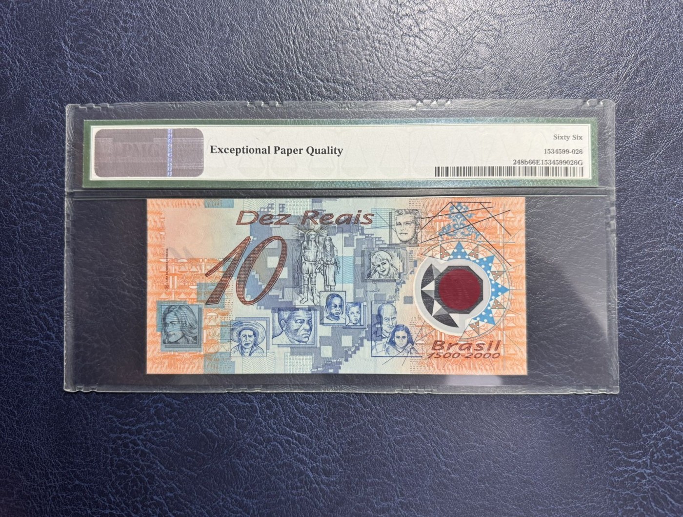 收藏联盟Quantum Auction 第341期拍卖  巴西2000年10里亚尔500周年纪念 PMG66