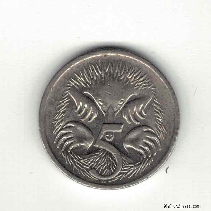 澳大利亚2001年5分 大洋洲硬币 实物图