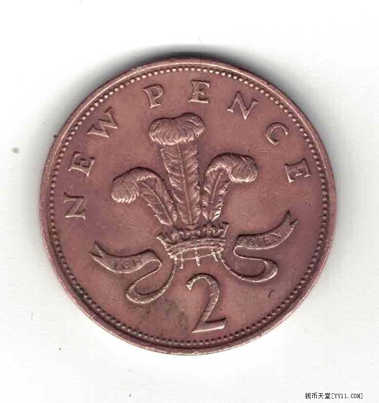 英国1975年2便士 欧洲硬币 实物图