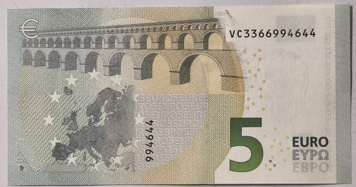 紫瑗钱币——第343期拍卖——纸币场 【双尾4】欧元 西班牙 2013年 加尔桥 5欧元 UNC