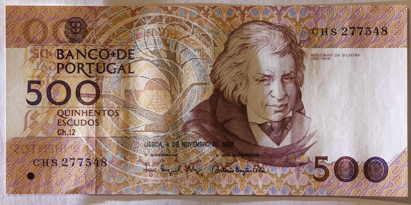 紫瑗钱币——第343期拍卖——纸币场 葡萄牙 1993年 10月4日 莫西尼奥 500埃斯库多 UNC