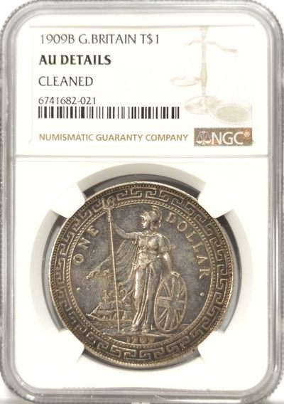 博洋堂德系小专场暨第132期（全场包邮） - NGC AUD 站洋1909B壹圆 淡彩老包浆