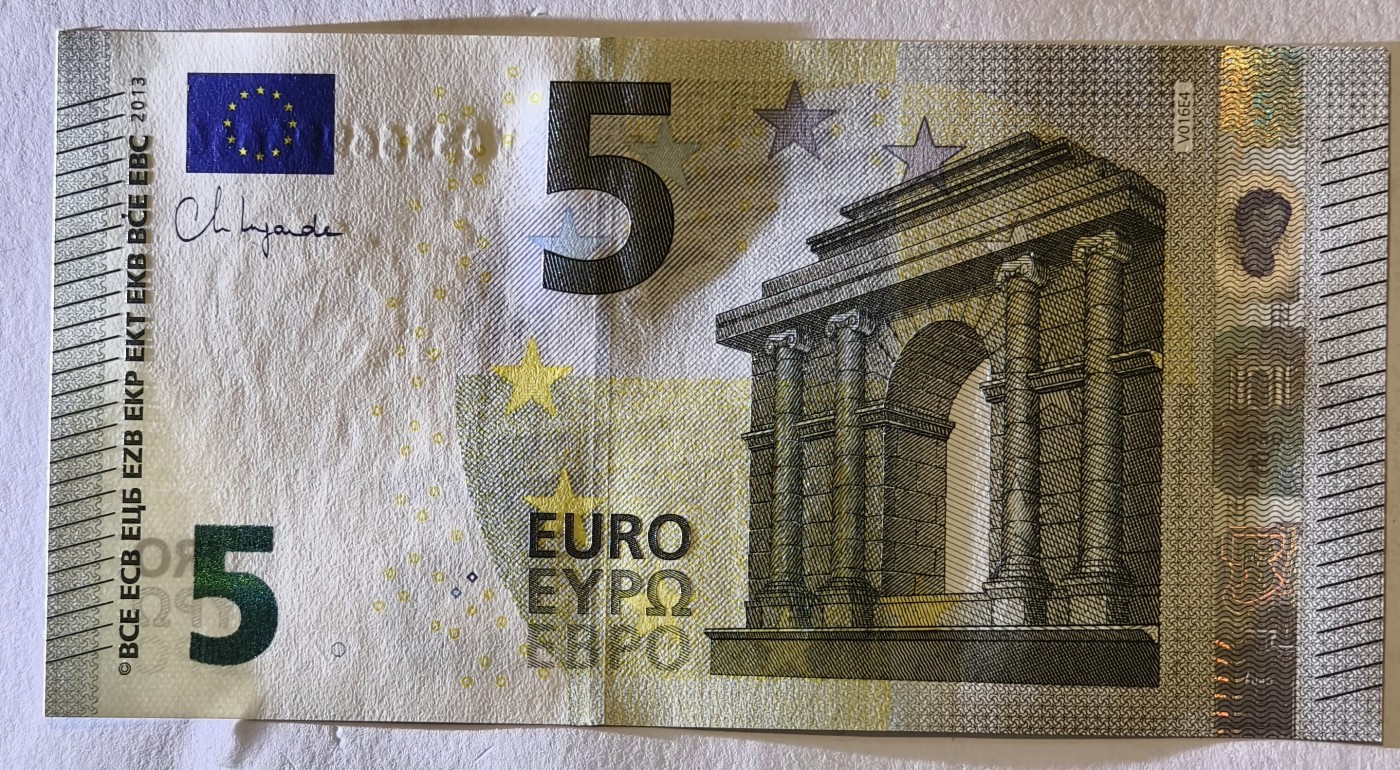 紫瑗钱币——第343期拍卖——纸币场 【双尾4】欧元 西班牙 2013年 加尔桥 5欧元 UNC