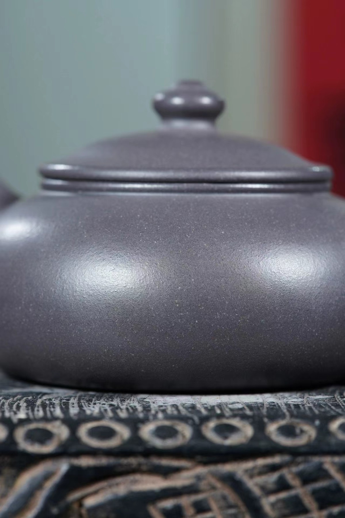 180㏄【收藏级】天青泥宜兴紫砂壶茶壶德钟水平西施汉瓦仿古小品