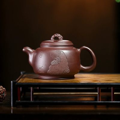 350毫升【大品禅悟】宜兴紫砂壶茶壶德钟水平西施汉瓦仿古小品 - 350毫升【大品禅悟】宜兴紫砂壶茶壶德钟水平西施汉瓦仿古小品