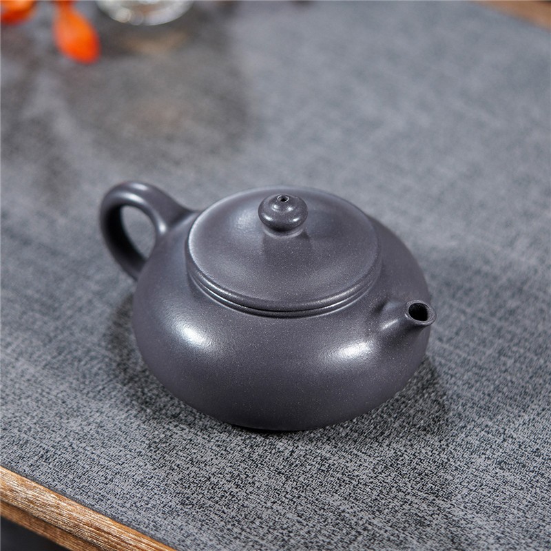 180㏄【收藏级】天青泥宜兴紫砂壶茶壶德钟水平西施汉瓦仿古小品