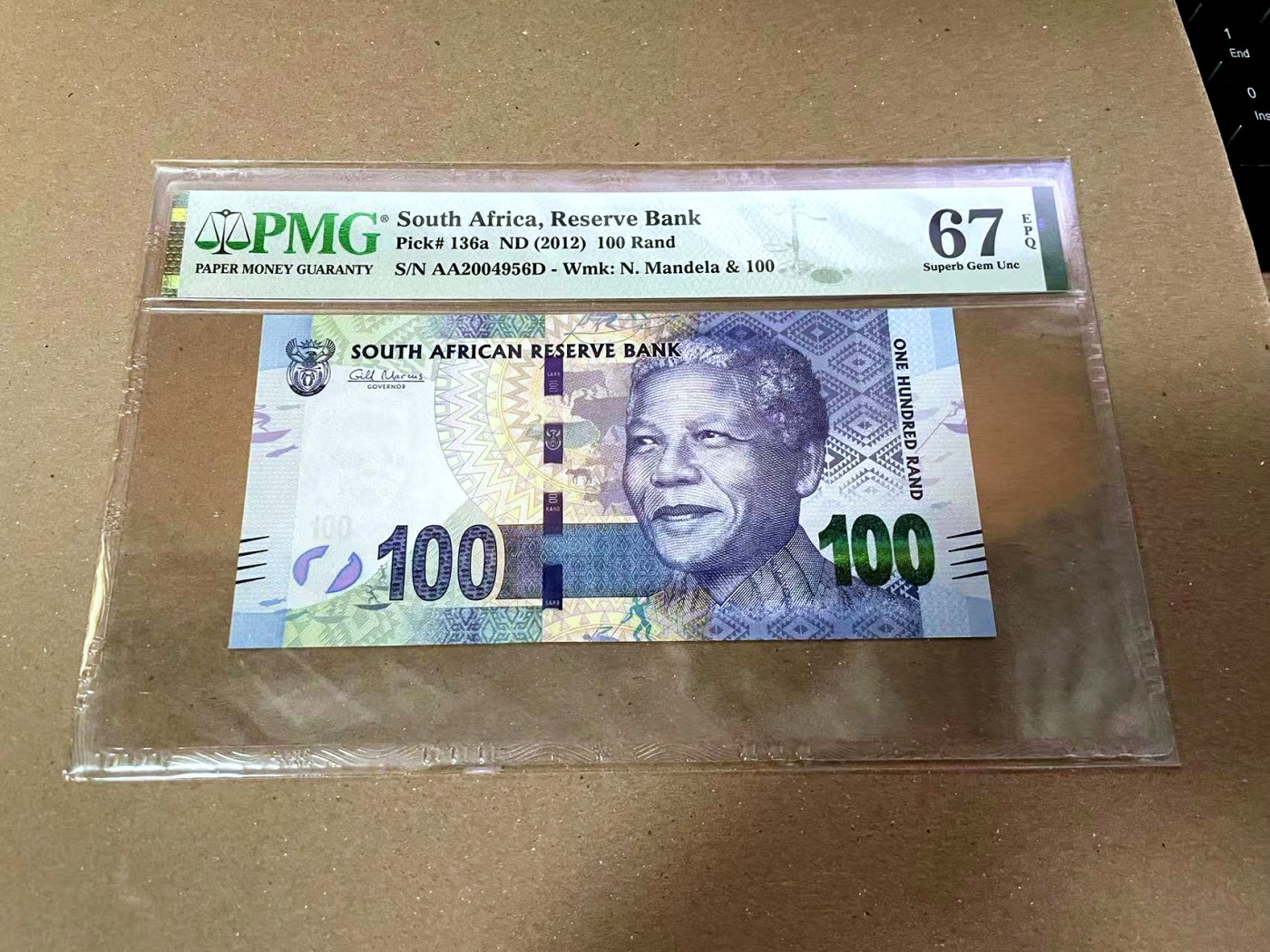 【Blue Auction】✨世界纸币精拍第468期【精】 【AA】南非 2012年100兰特 PMG67EPQ 高分