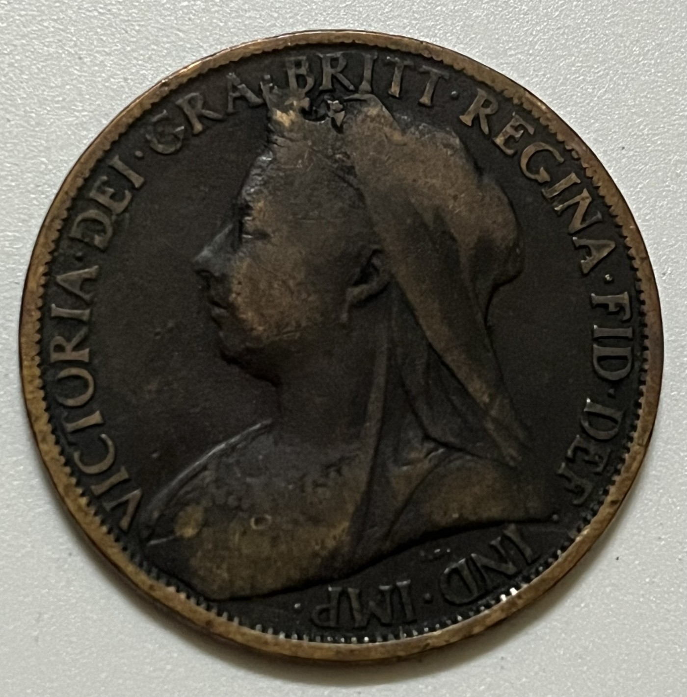 神仙姐姐散币好品专场第三十六期（无佣金满邮自动发出 1901年 英国1便士 维多利亚女王披纱版