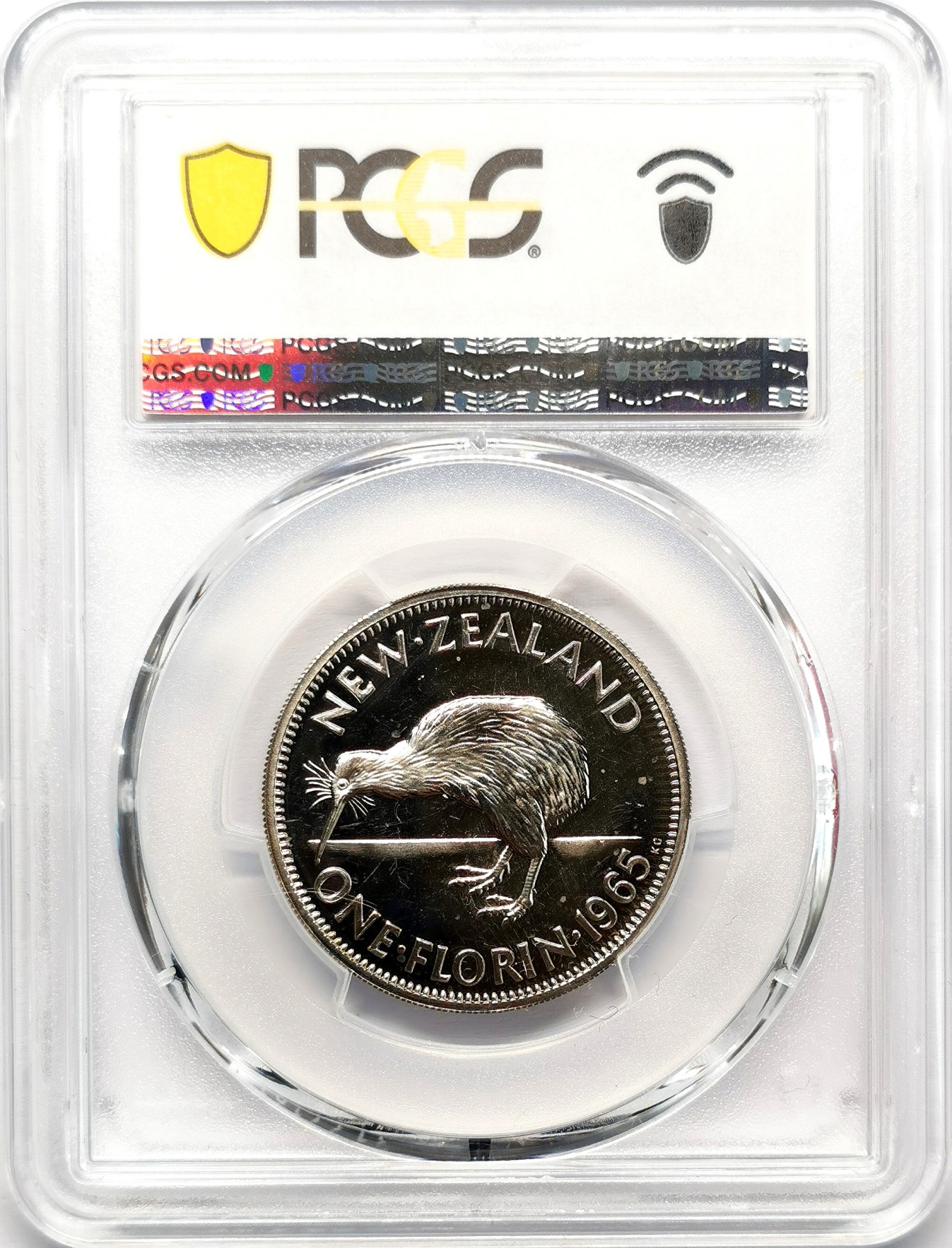 凡希社世界钱币微拍第二百六十七期 1965新西兰伊二佛罗林PCGS-SP66