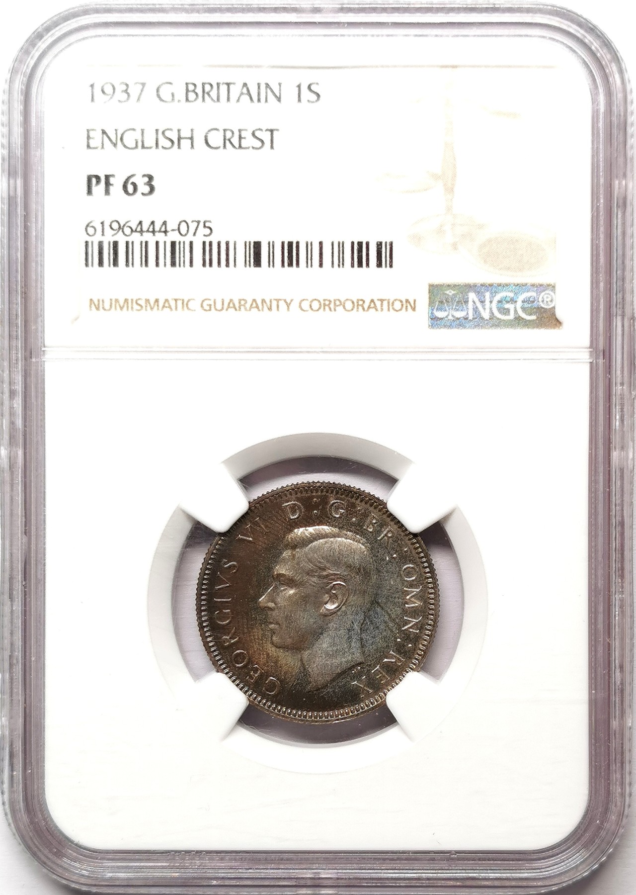 凡希社世界钱币微拍第二百六十七期 1937英国乔六先令精铸NGC-PF63