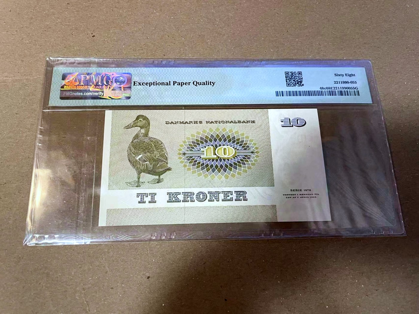 【Blue Auction】✨世界纸币精拍第468期【精】 丹麦 1975年10克朗 PMG68EPQ 超高分