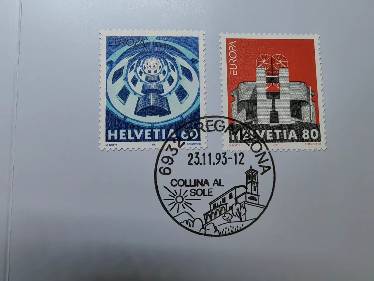 多国邮品✌（拍卖专场）精品🔥专场 第63场 瑞士1993年 建筑风景 艺术设计