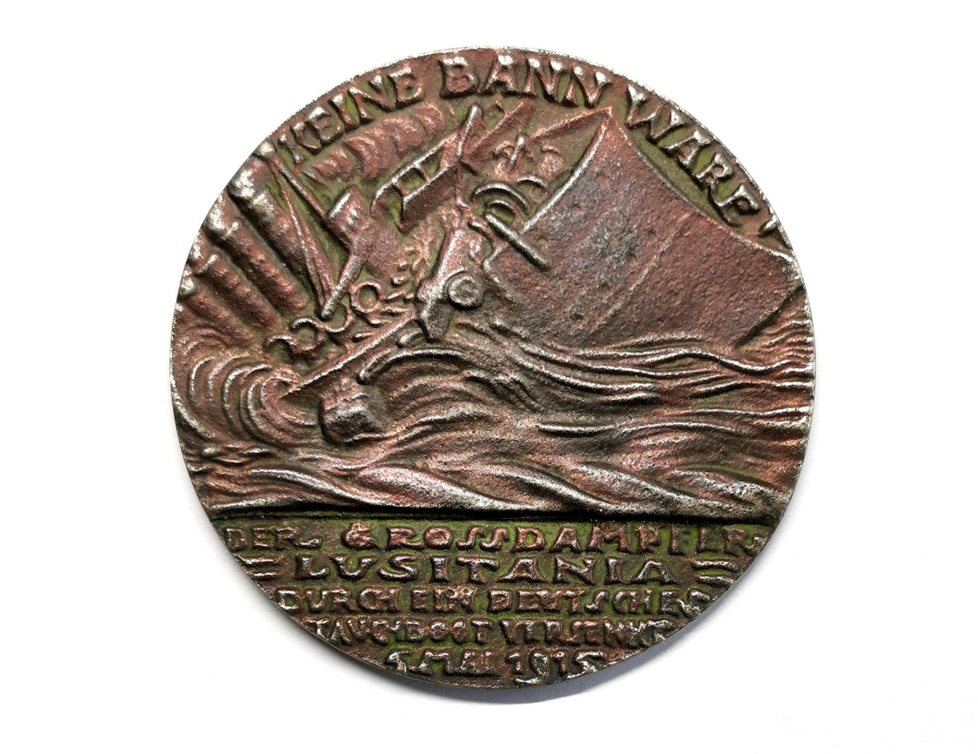 凡希社世界钱币微拍第二百六十七期 哥茨 死神售票员沉船大铜章 直径54mm