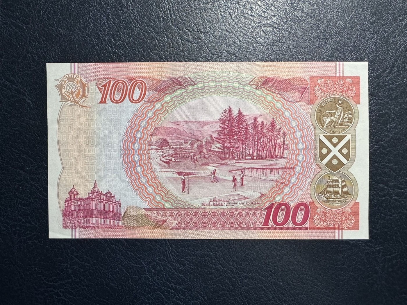 收藏联盟Quantum Auction 第341期拍卖  苏格兰银行2003年100镑纪念钞 品相AU- 号码无457