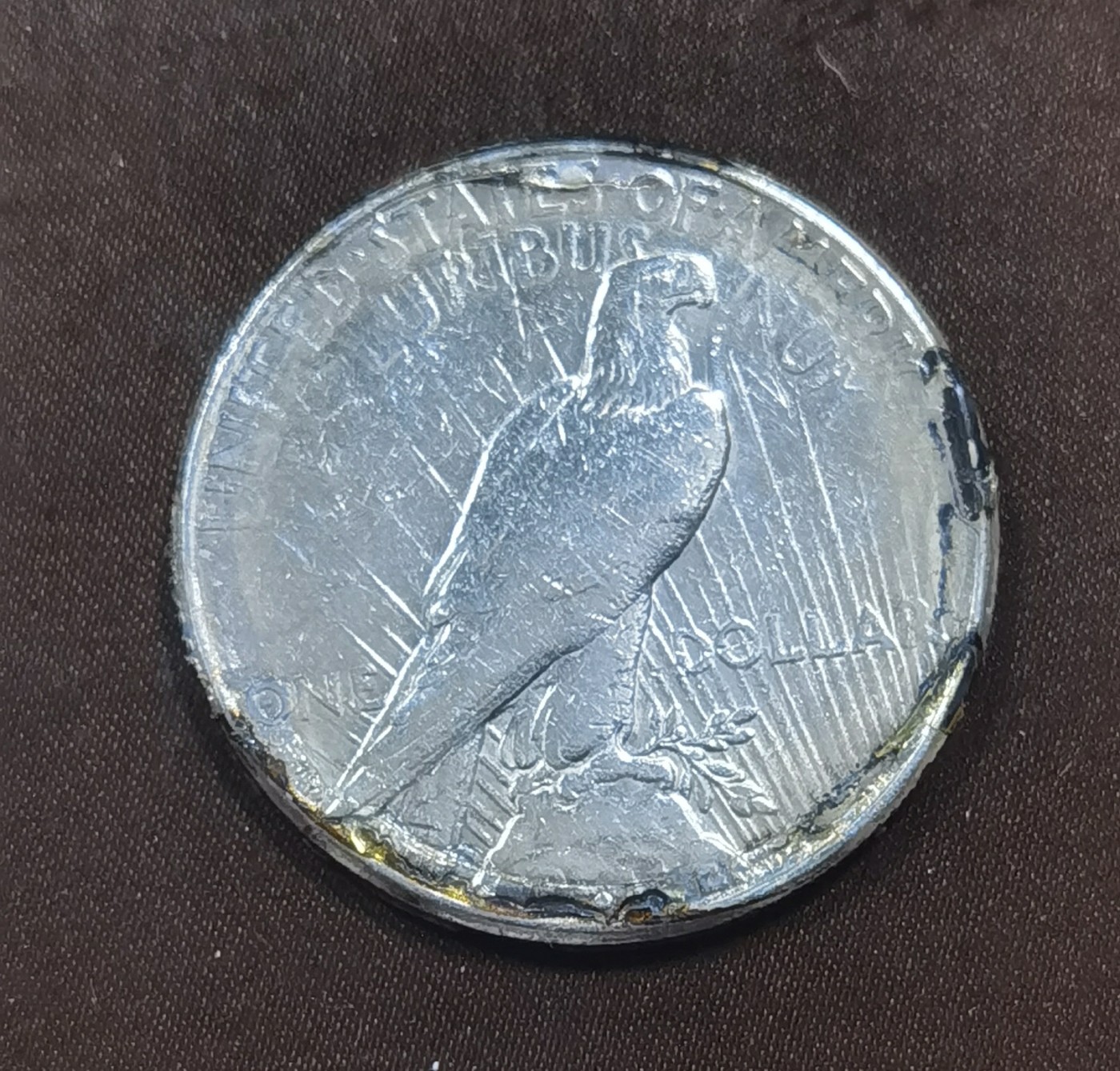 北京马甸外国币专卖微拍第118期，外国金银专场，陆续上新，欢迎关注 1923年美国和平银币，背面有氧化如图