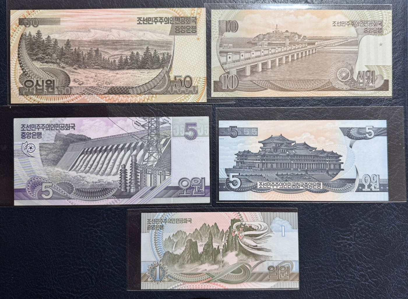 收藏联盟Quantum Auction 第341期拍卖  朝鲜1992-2006年1到5000元和1992年加盖纪念钞1到50元 品相全新UNC 1为TQG65 GEPQ