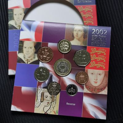 道一币馆币章第五十九场 - 原包装 英国2002年套币八枚套