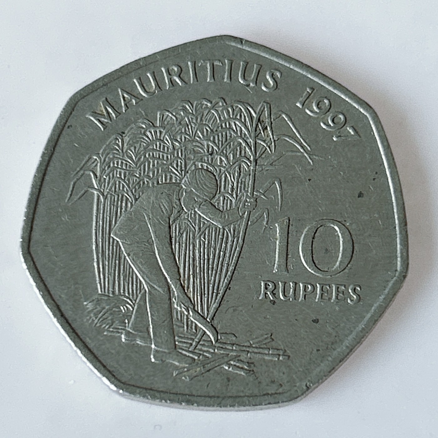 海外回流1元起拍小铺 各国钱币散币场 第11期 毛里求斯1997年10卢比硬币