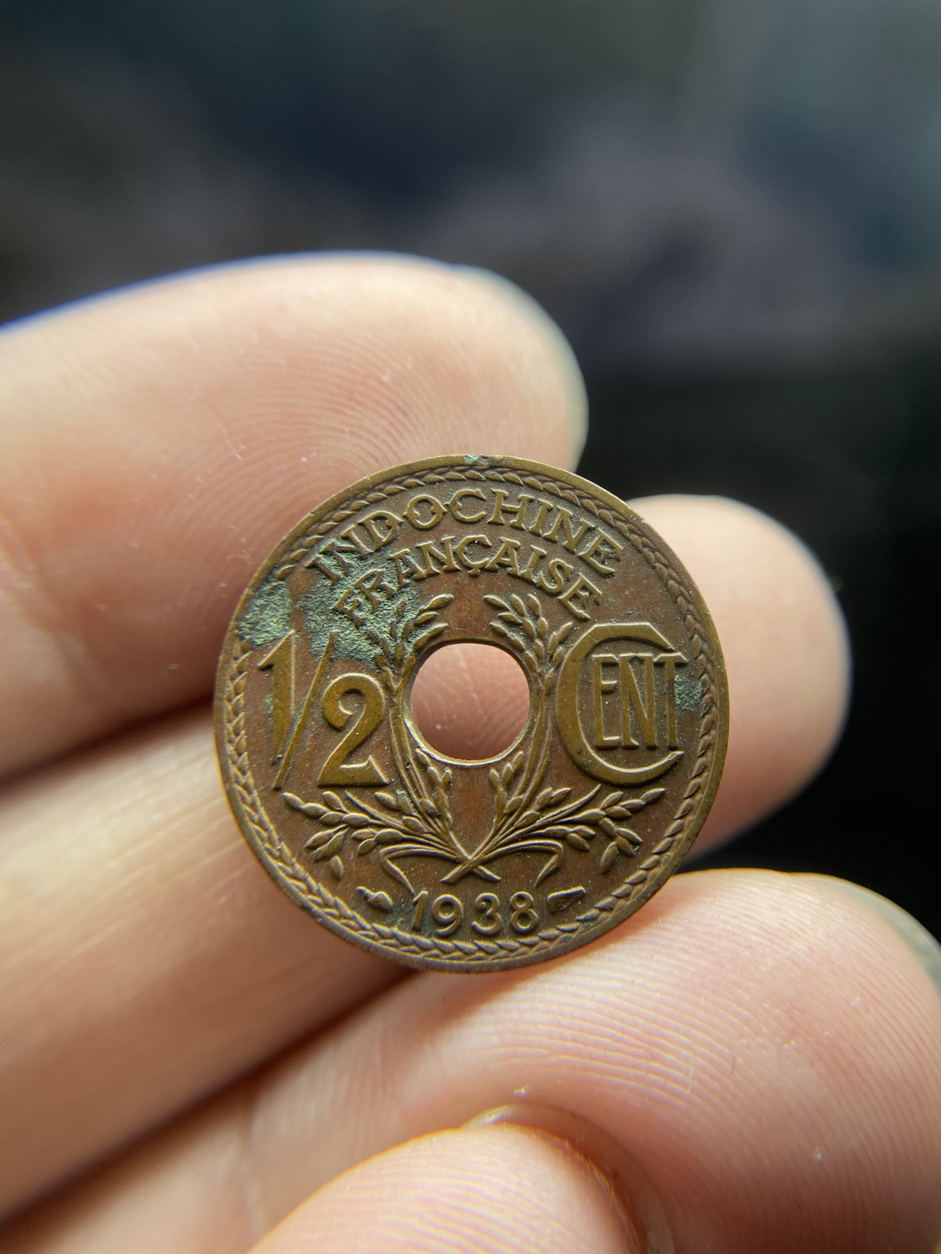 2024年集古藏今外币拍卖第五期-第8场—（总第48拍） 1938年法属印支1/2分