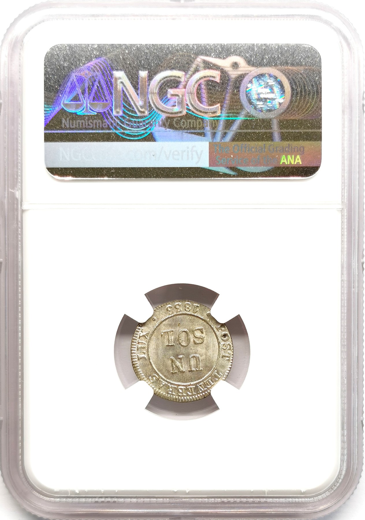 凡希社世界钱币微拍第二百六十七期 1833瑞士日内瓦SOL低银币NGC-MS65