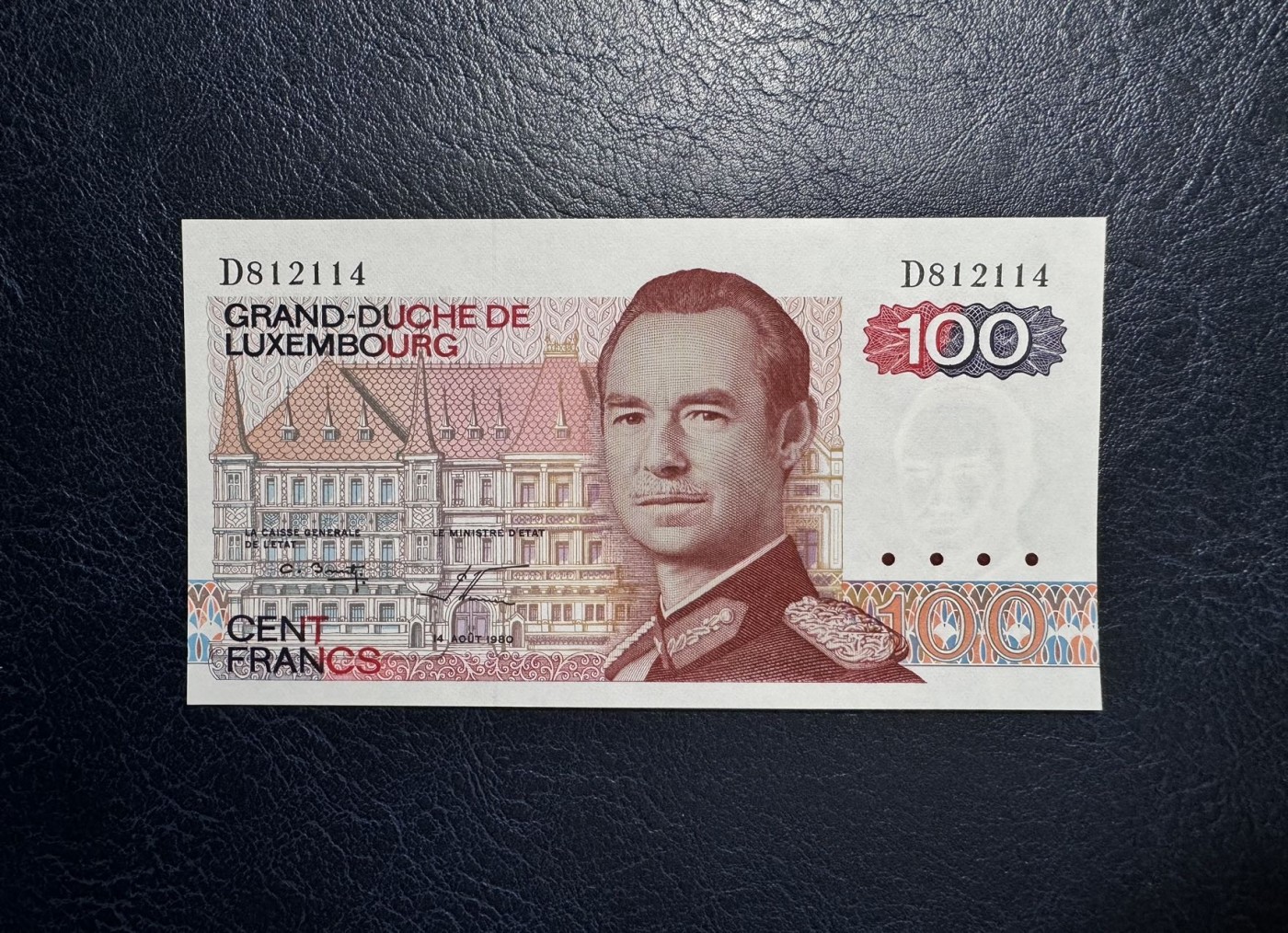收藏联盟Quantum Auction 第341期拍卖  卢森堡1980年100法郎 品相全新UNC 稀少年份