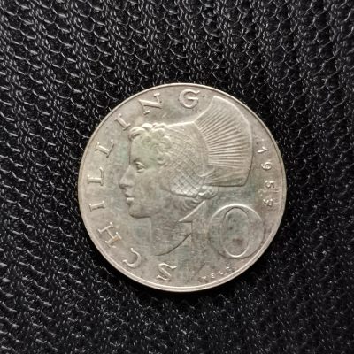 道一币馆币章第五十八场 - 奥地利1957年瓦豪女士10先令银币