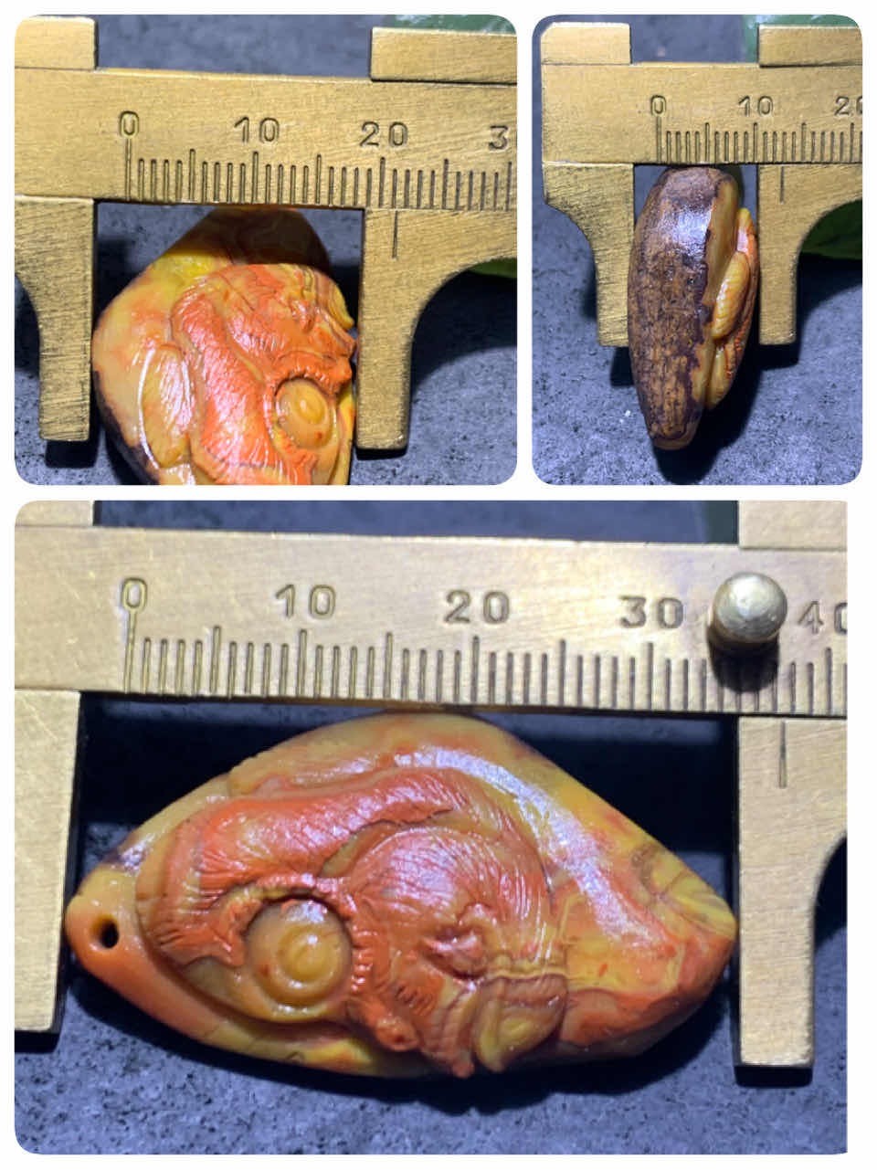 精美亚光原皮战国红玛瑙手工俏色巧雕灵猴吊坠一个