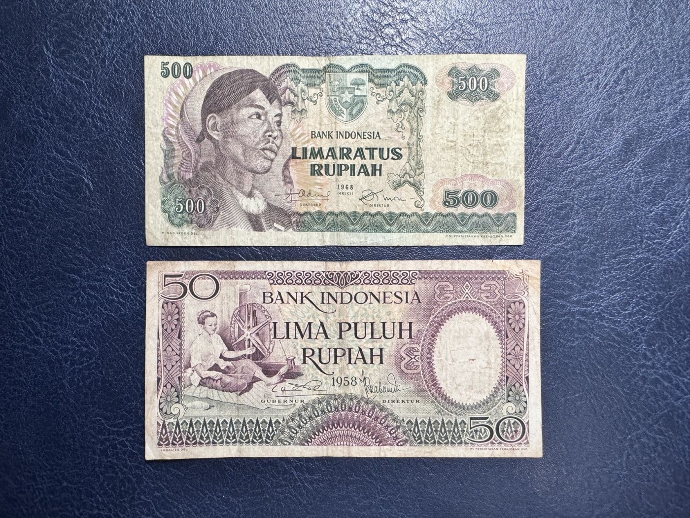 收藏联盟Quantum Auction 第341期拍卖  印度尼西亚1958-68年50和500卢比 非全新 品相如图