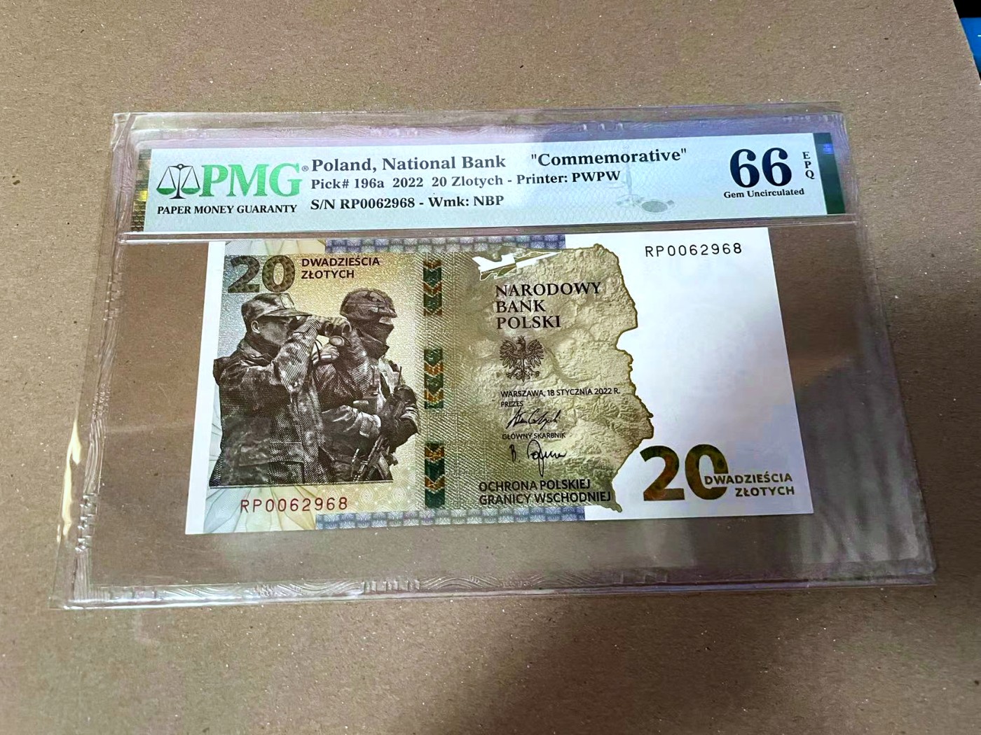 【Blue Auction】✨世界纸币精拍第468期【精】 【无47】波兰 2022年20兹罗提 PMG66EPQ 纪念钞