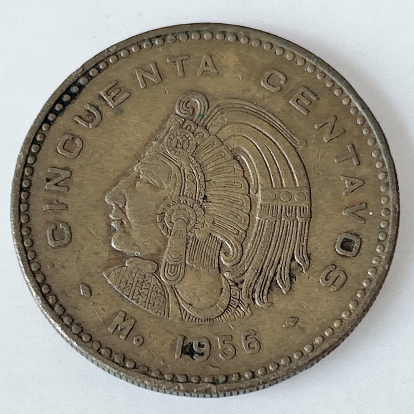 海外回流1元起拍小铺 各国钱币散币场 第11期 墨西哥1956年50分铜币 瓜特穆斯酋长