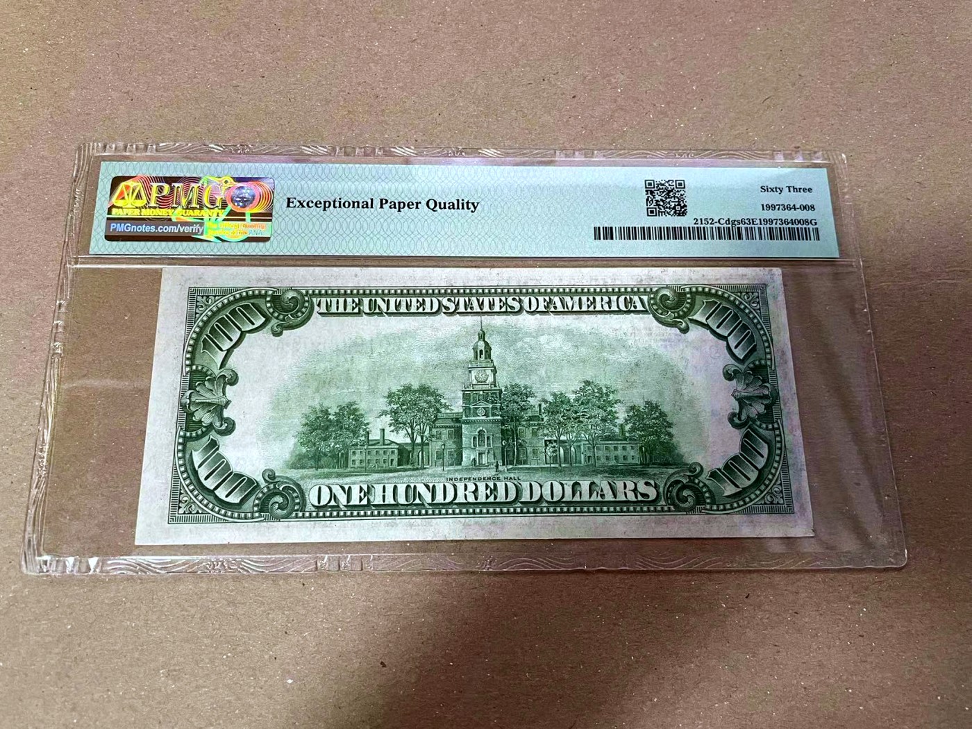 【Blue Auction】✨世界纸币精拍第468期【精】 【无47】美国 1934年100美金 PMG63EPQ 全新原票 