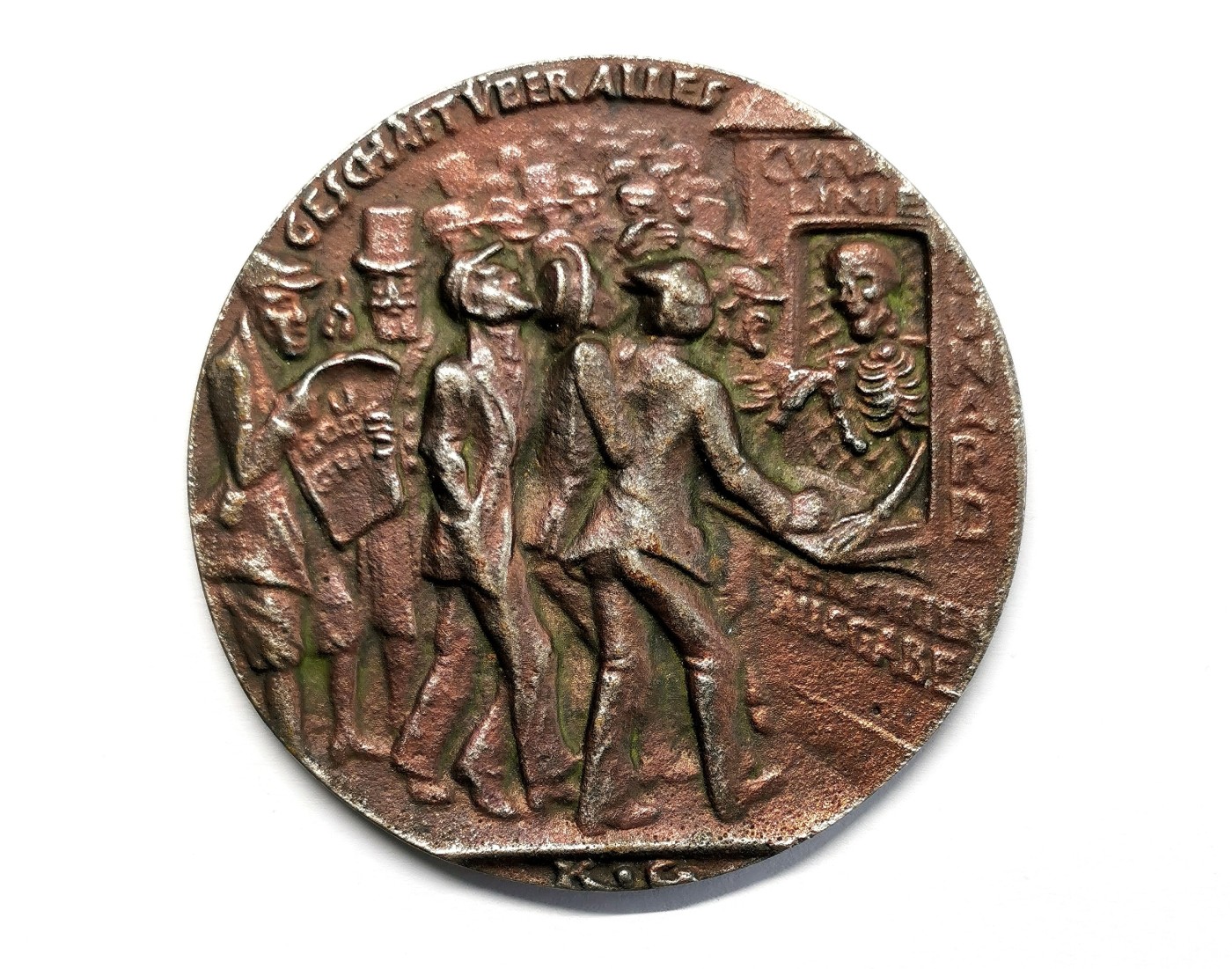 凡希社世界钱币微拍第二百六十七期 哥茨 死神售票员沉船大铜章 直径54mm