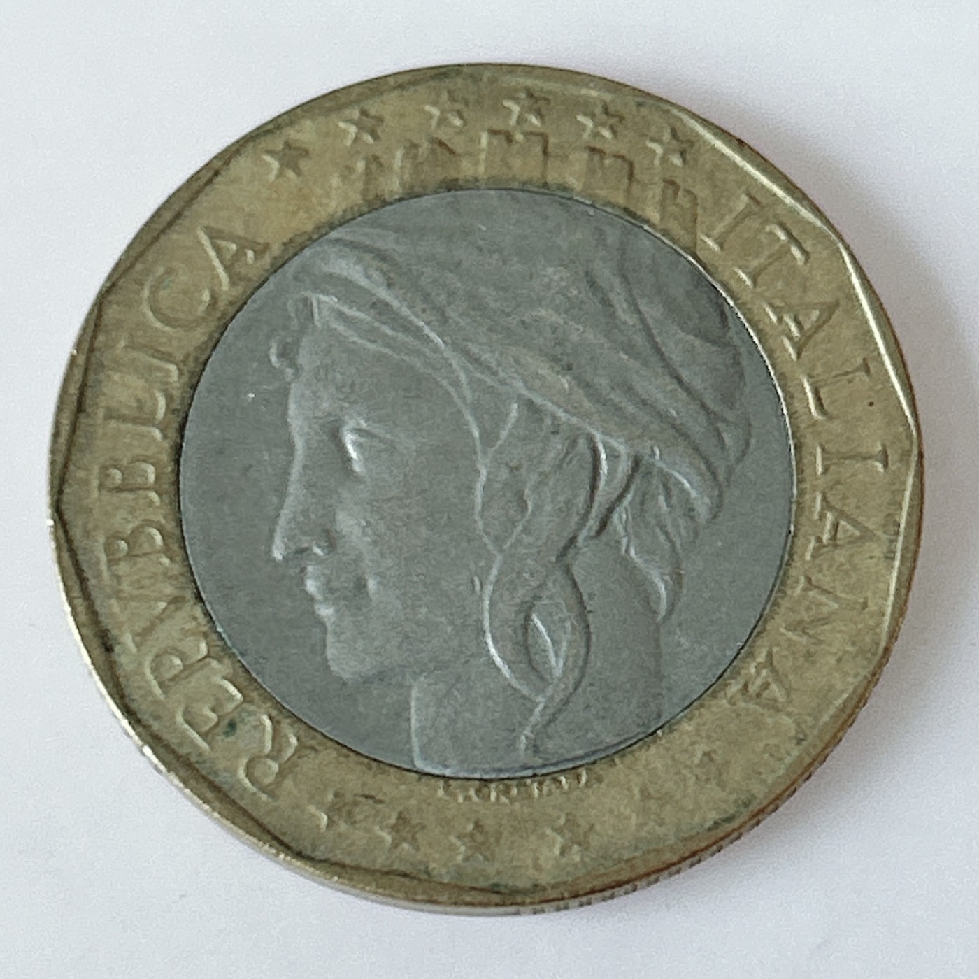 海外回流1元起拍小铺 各国钱币散币场 第11期 意大利1997年1000里拉双色币