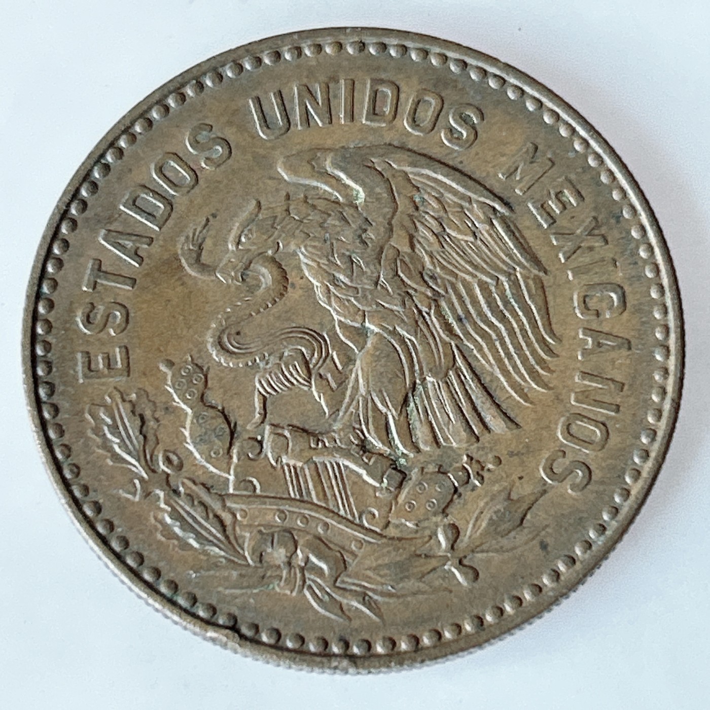 海外回流1元起拍小铺 各国钱币散币场 第11期 墨西哥1957年50分铜币 瓜特穆斯酋长