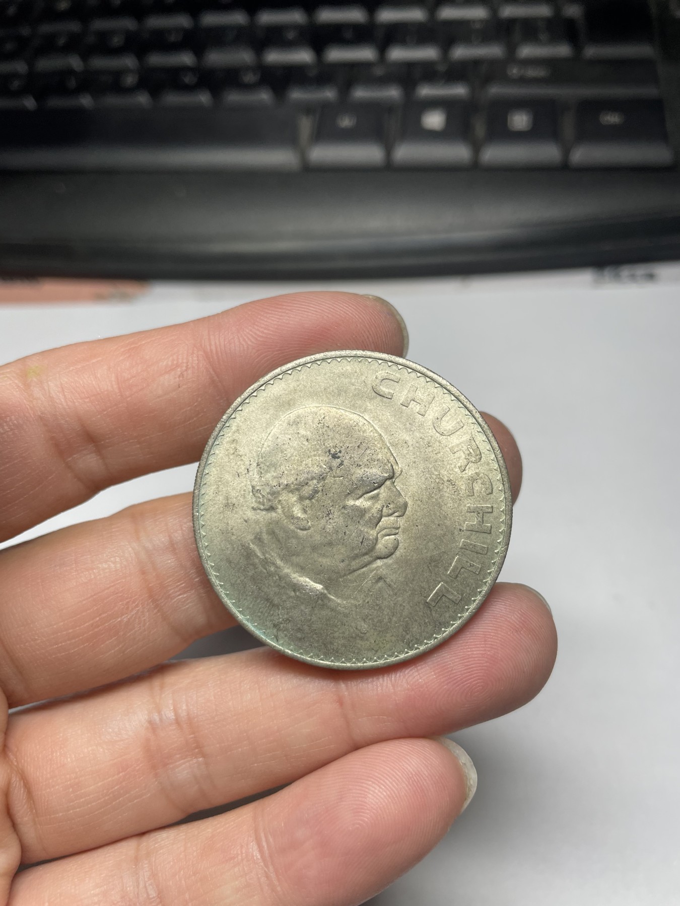 2024年集古藏今外币拍卖第五期-第8场—（总第48拍） 1965年丘吉尔克朗纪念币